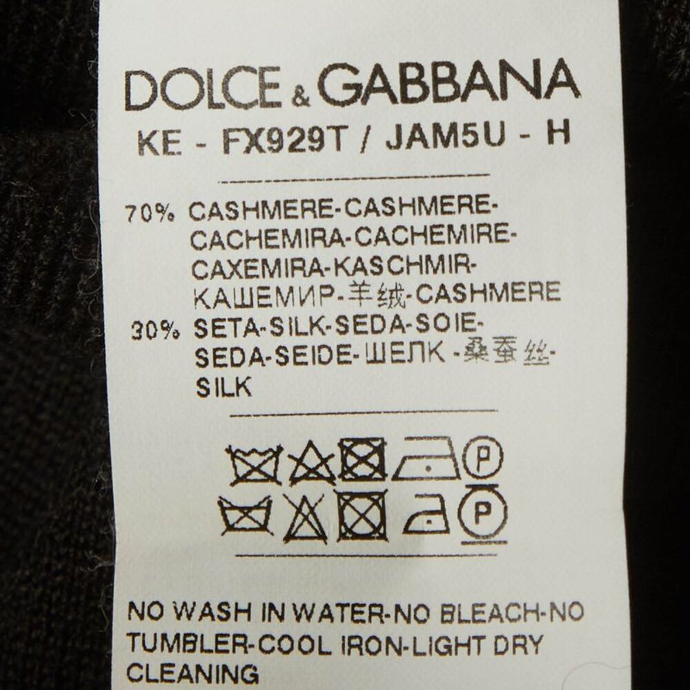 Dolce & Gabbana Black Cashmere Knit Turtle Neck Sweater Xs - Picture 5 of 5